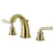 Kingston Brass Widespread Bathroom Faucet with Pop-Up Drain, Brushed Brass KB987RXLSB - alternate 1